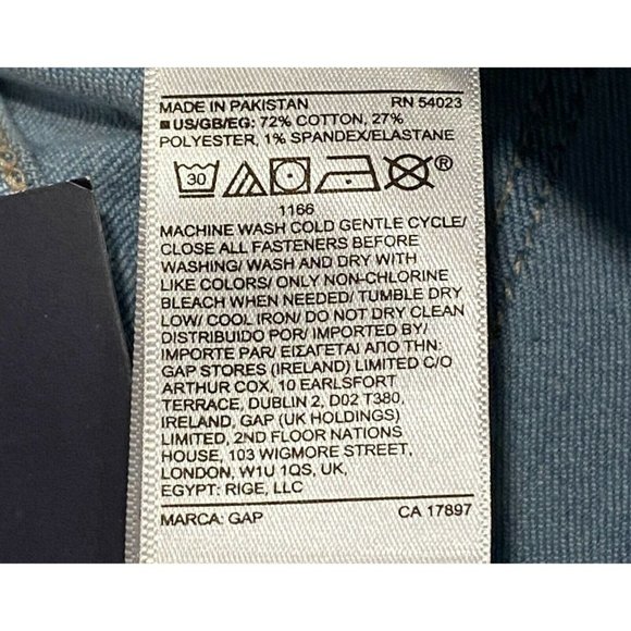 NWT GAP Girls Stretch High Rise Bermuda Shorts Sz 6 Light Wash Denim Rips - Picture 5 of 7